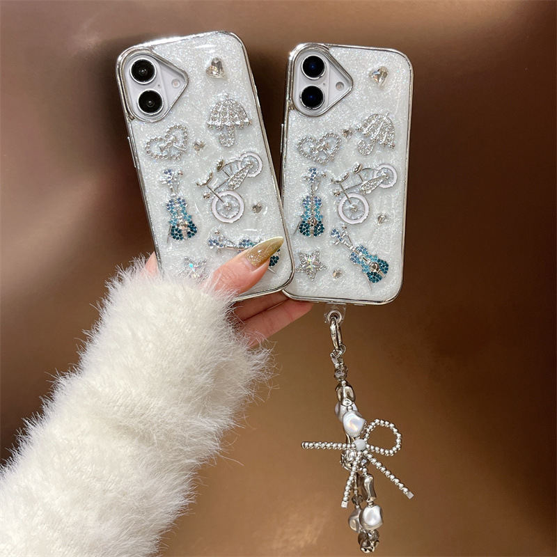 Epoxy Stereo Guitar Heart Mobile Phone Case