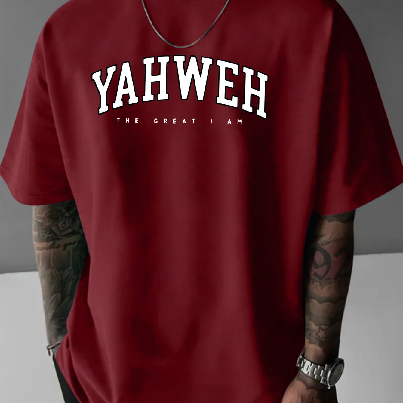 Mens Letter-print Fashion Casual Sporty Loose-fitting Crew-neck Short-sleeve