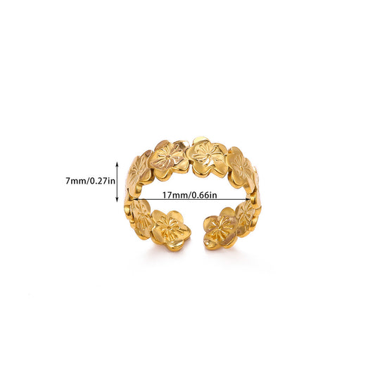 Popular Spliced Design Ring European Fashion Ladies Titanium Steel Finger Band
