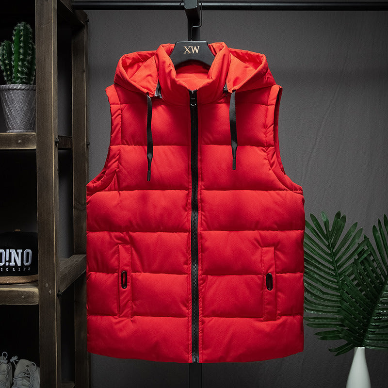 Men's Sleeveless Vest Korean Style Warm Thick