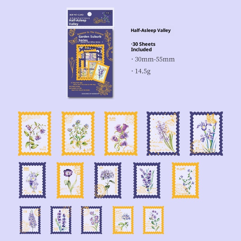 Stamp Gold-foil PET Sticker Pack For Bullet Journals
