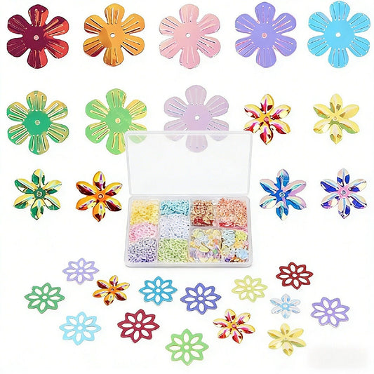 Flower-Shaped Sequins – Colorful Glitter Sequins For Craft Projects – Decorative Flower Sequins For Cards, Clothing, And DIY Accessories – Craft Supplies