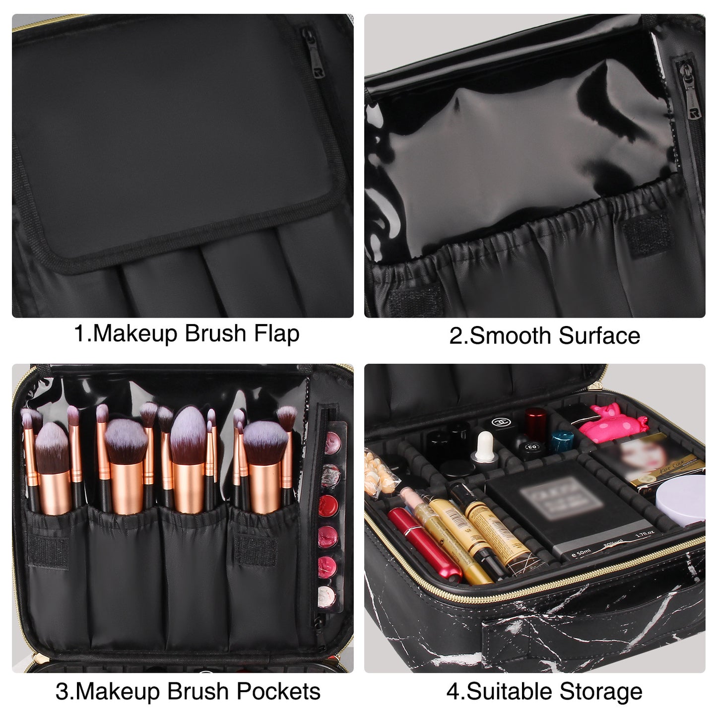 Small Double Layered Makeup Travel Storage Box Makeup Artist
