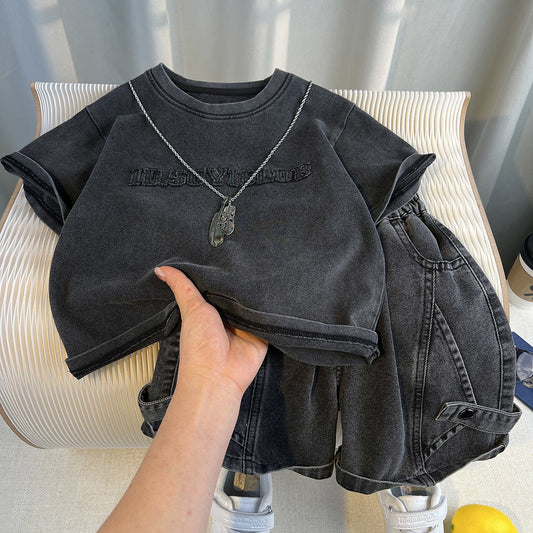 Boys' Korean-style Handsome Short-sleeve Summer Outfit