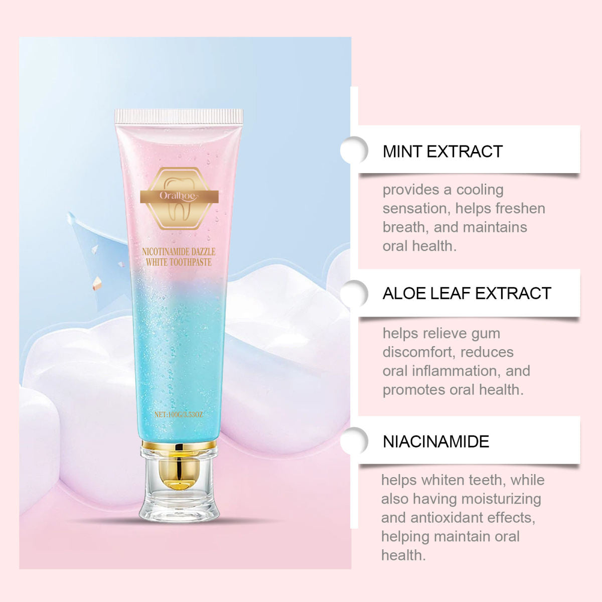 Nicotinamide Toothpaste Cleaning Care Daily Care