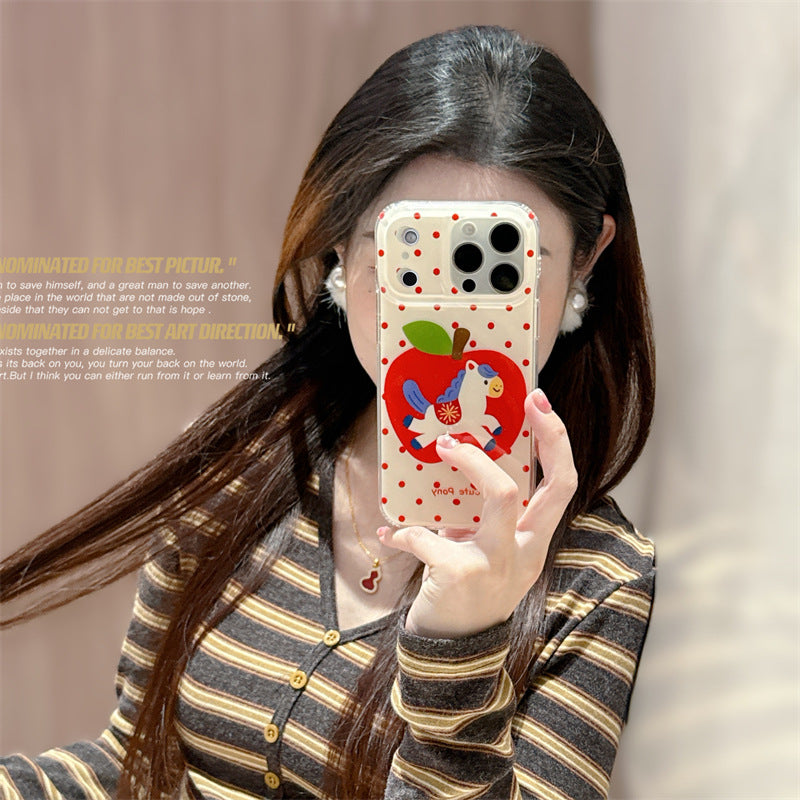 Korean-style Cute Red Polka-dot Phone Case