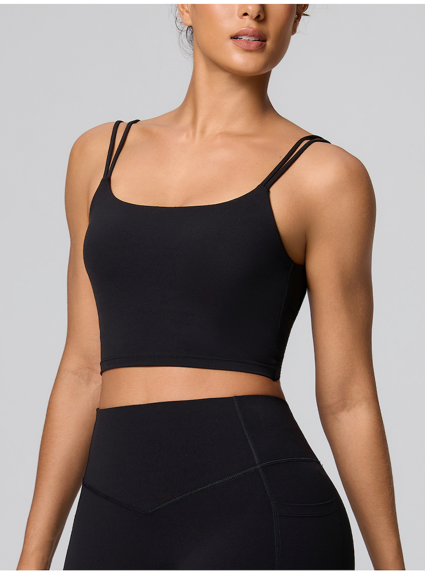 Sling Yoga Top With Open Back, Shockproof Sports Bra For Running, Fitness And Workout