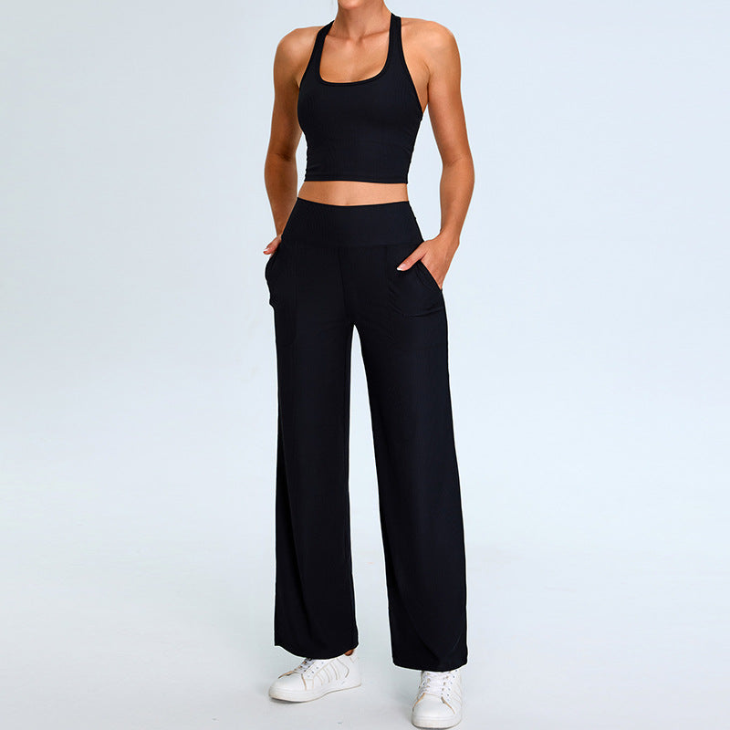 H-shaped Beauty Back Yoga Thread Leisure Sports Straight Yoga Workout Clothes Suit