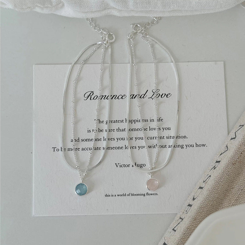 S925 Sterling Silver Double-layer Bracelet Korean-style Jewelr