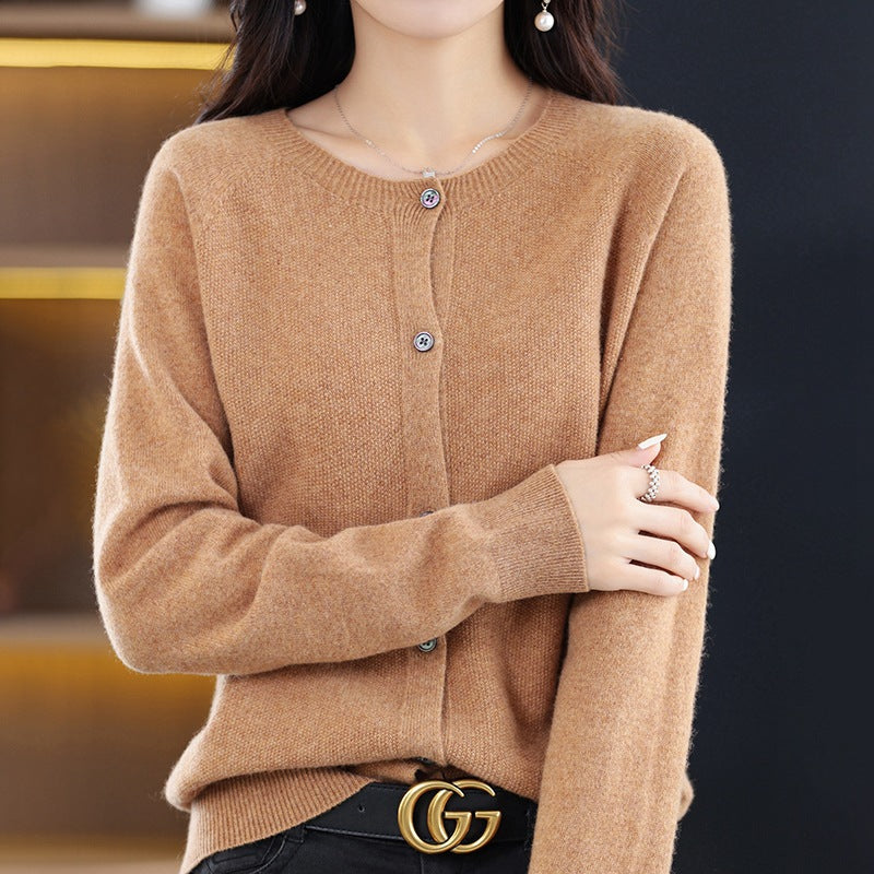 Osmanthus Needle Knit Cardigan For Women New AutumnWinter Korean-Style Design