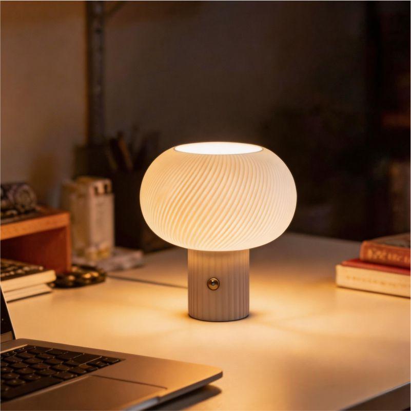 Nest-shaped Charging Desk Lamp With DimmableEyeprotective And Creative Design