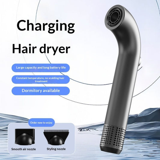 Curved Handle USB Charging Cordless Hair Dryer