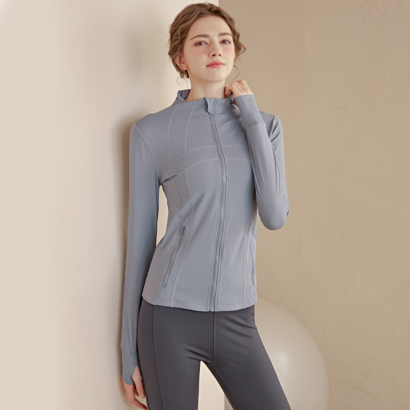 Womens Tight-fitting Quick-dry Cycling And Workout Top Long-sleeve Fitness Wear
