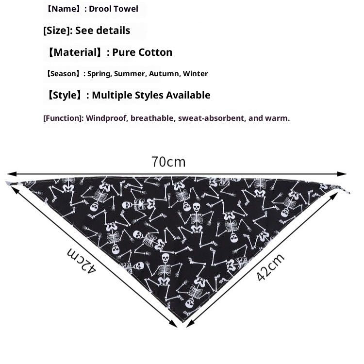Halloween Dogs And Cats Pet Print Scarf