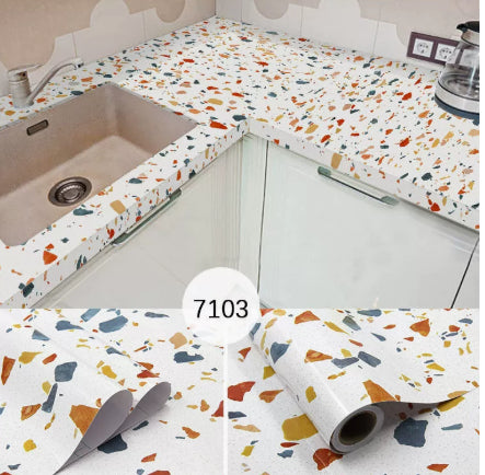 Kitchen Stickers Waterproof Oil-resistant Fire-retardant Wallpaper Self-adhesive Wall Covering