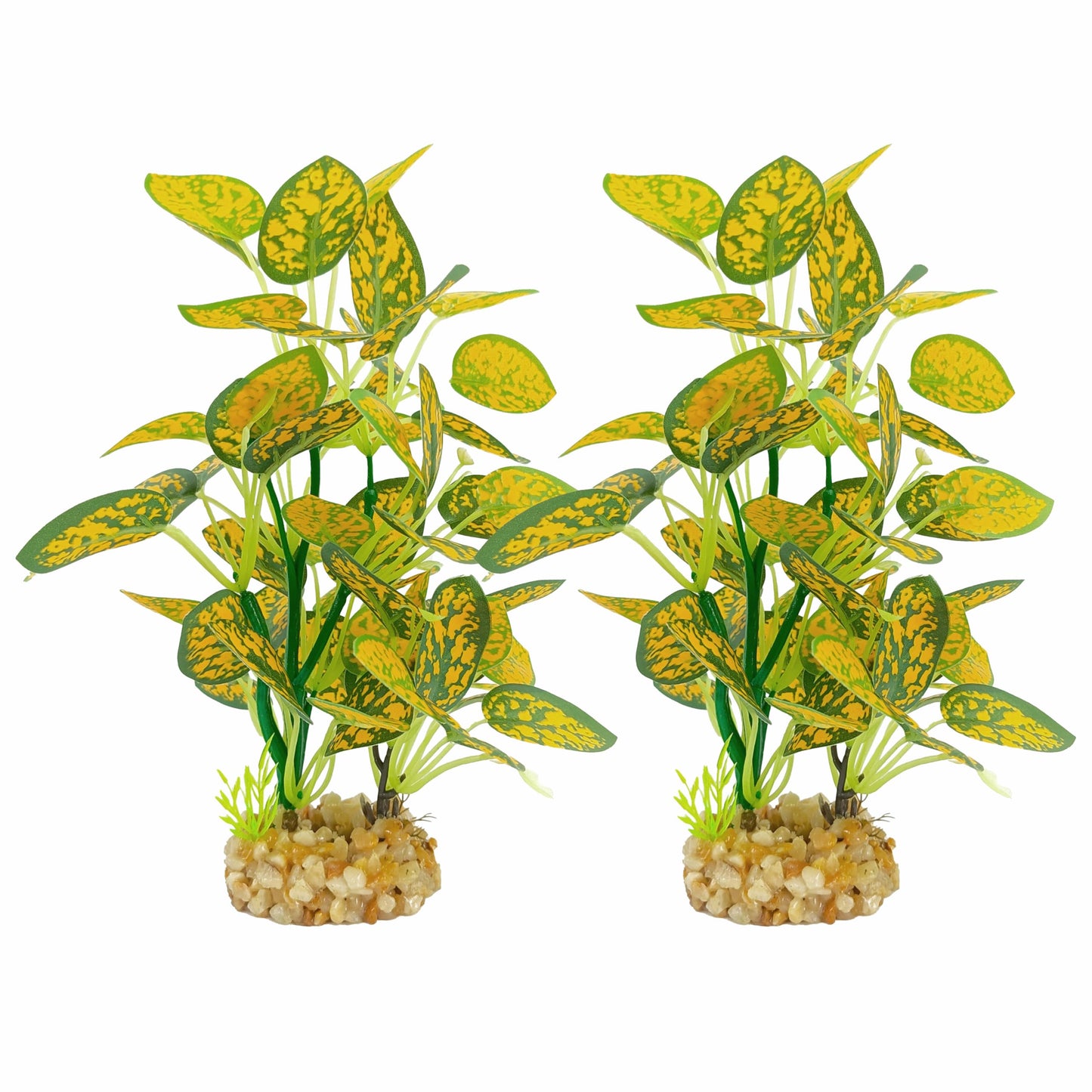 Silk Aquarium Plants 2-Pack, 8.6-inch Artificial Aquarium Silk Plants -  Simulated Fish Habitat Decor, Safe Silk Plants For Aquariums Fish Fishbowl