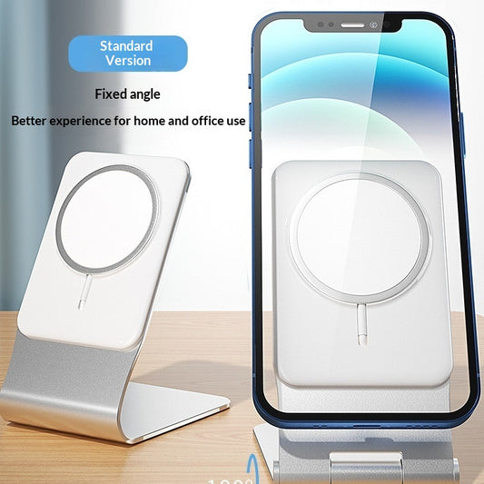 Aluminum Alloy Mobile Phone Wireless Charging Stand Convenient Magnetic Suction