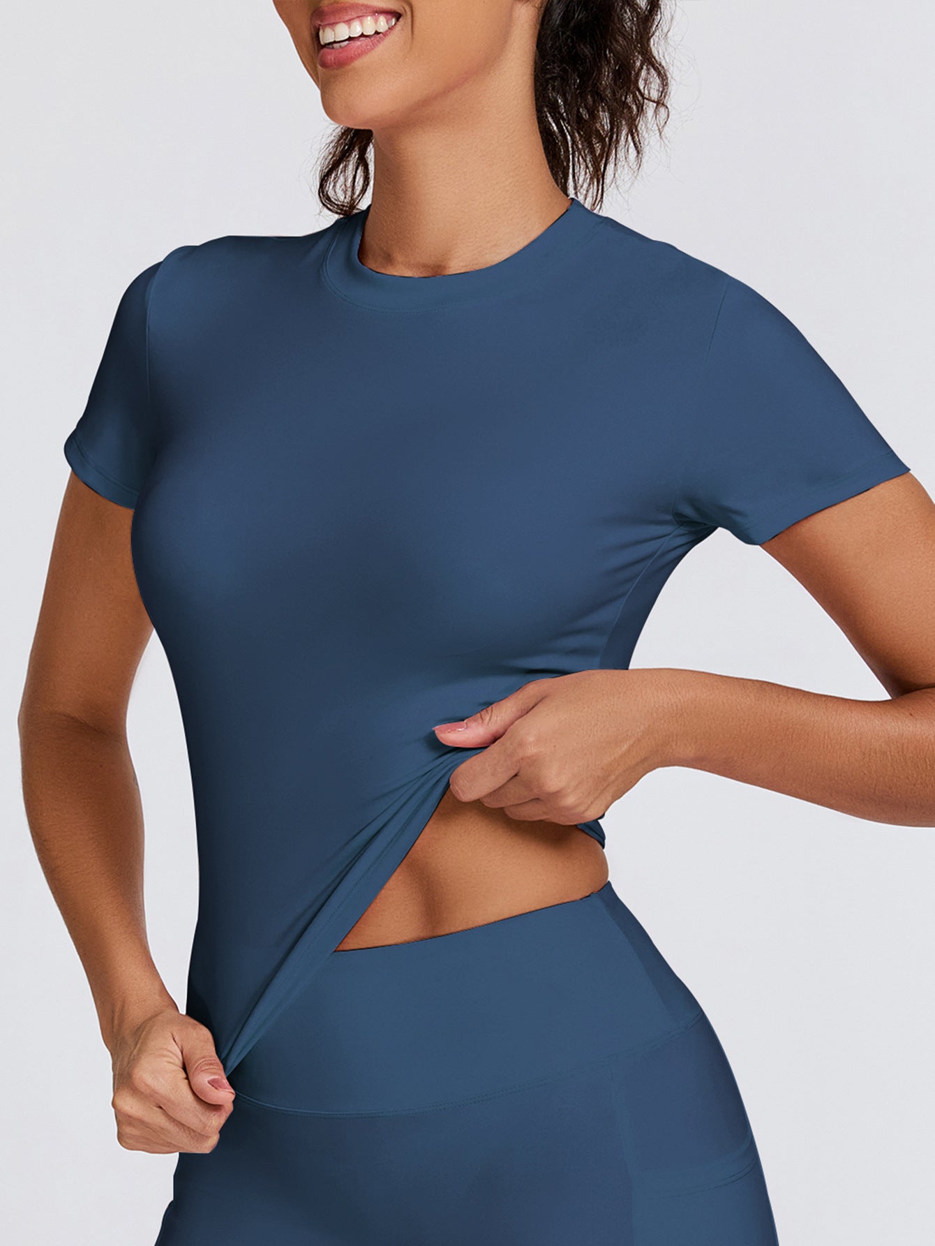 Womens Tight-Fit High-Elastic Yoga Set Outdoor Running Fitness Two-Piece Separates