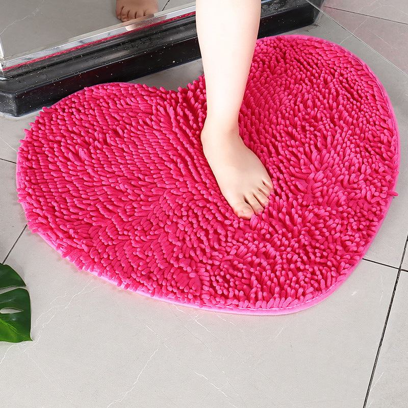 Chenille Bathroom Bath Mat With Water-absorbing And Non-slip Properties