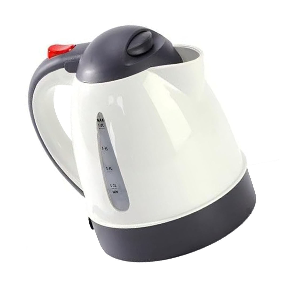 250W Portable Car Electric Kettle Truck Heated Water Tea Coffee Kettle Auto Shut Off For Road Trip 1000ml Beige