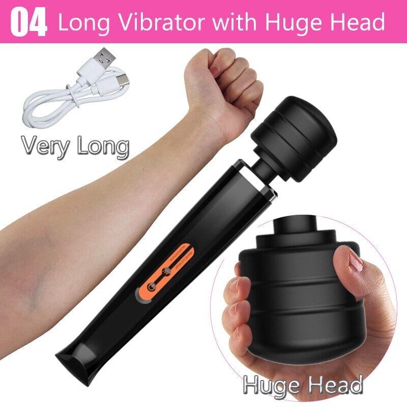 Body Wand Vibrating Massager USB Rechargeable 10 Modes Speed Pleasure Stick
