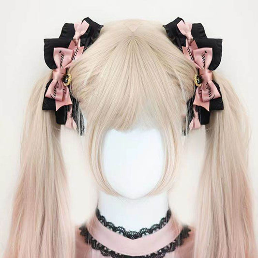 Black Bow Barrettes Handmade Hair Accessories