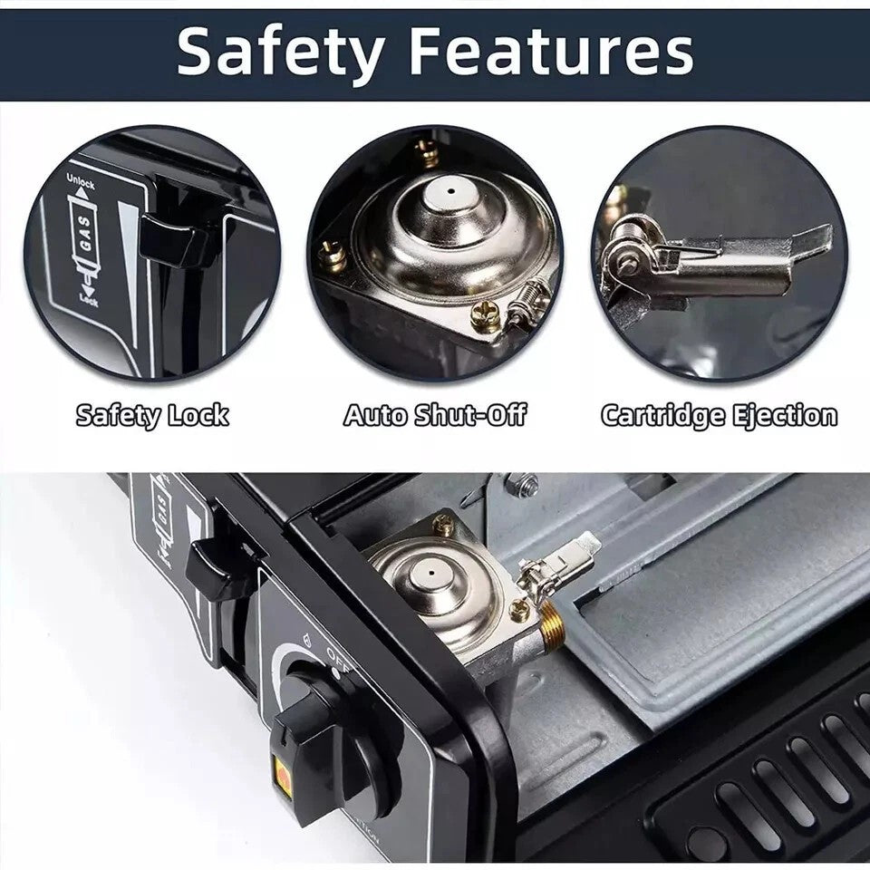 Outdoor Camping Butane Gas Stove Portable Single Burner Hob BBQ Picnic Cooker Excluding Gas Cylinders