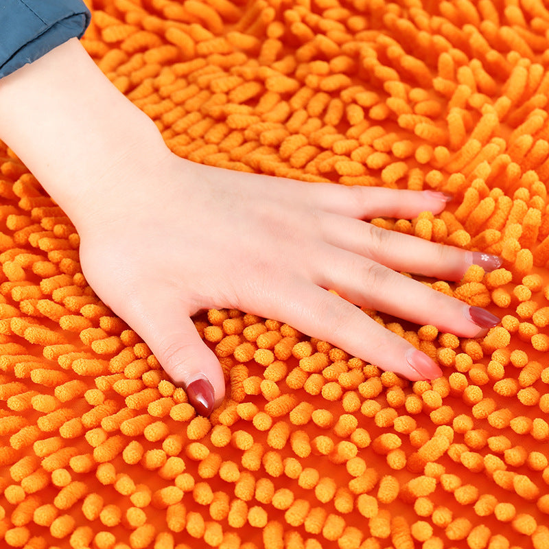 Chenille Bathroom Bath Mat With Water-absorbing And Non-slip Properties