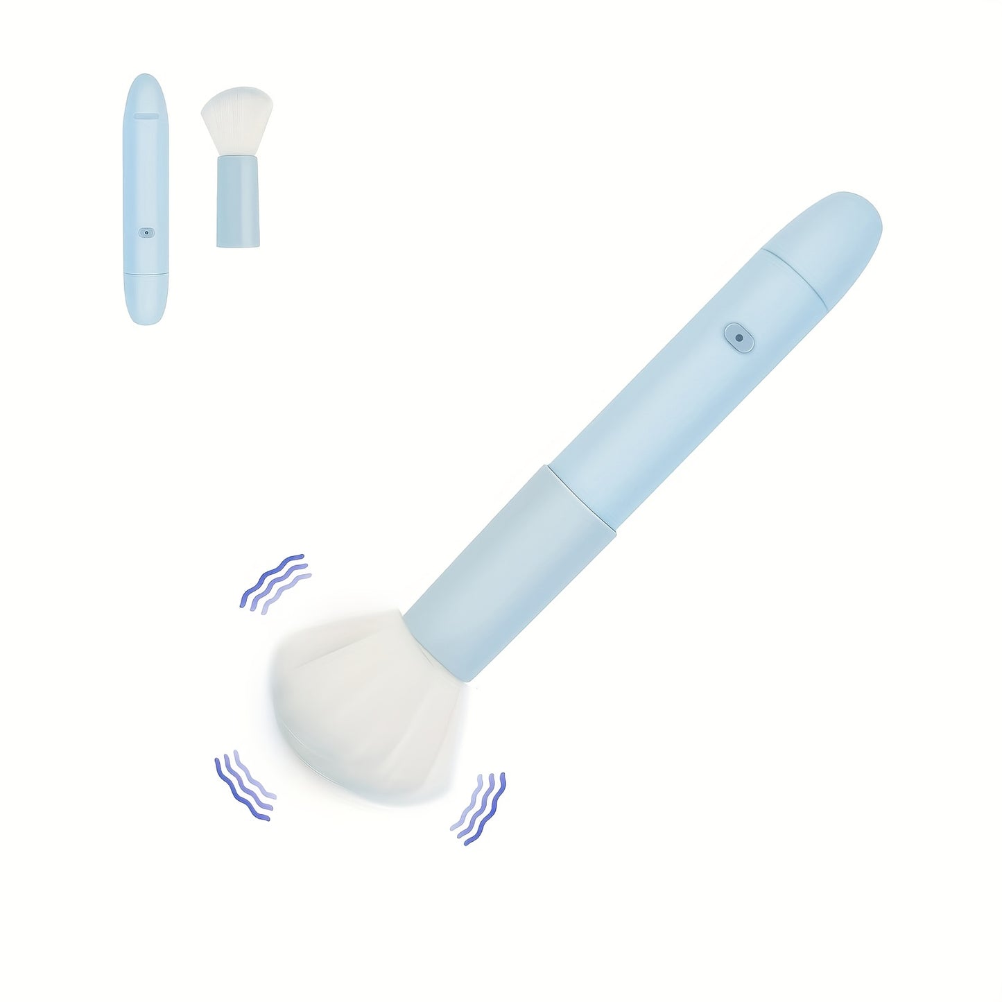 10-Mode Vibrating Makeup Brush And Body Massager, Detachable Brush Head Turns Into Personal Massager, Waterproof And Rinse-Safe, Hand-Friendly Silent Vibration, Perfect Gift For Women, Her, And Coupl