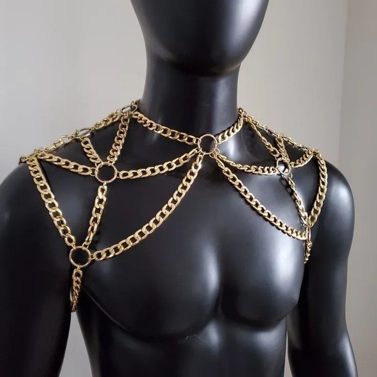 Mens Chunky Metal Body Chain