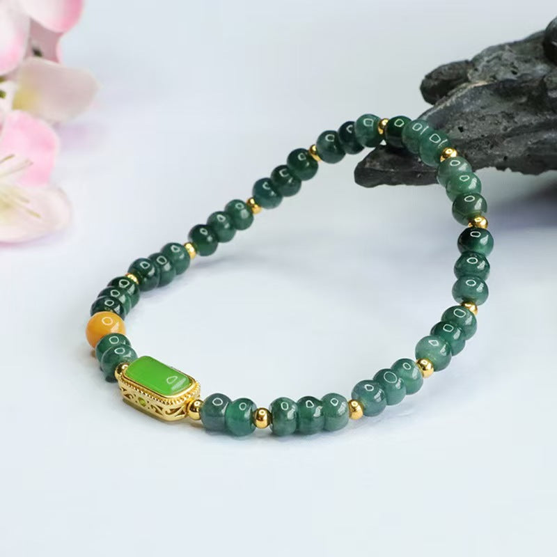 Natural Stone Blue Water Jade Abacus Beads Female Jasper Beaded Topaz For Girlfriend Girlfriend Gifts Bracelet
