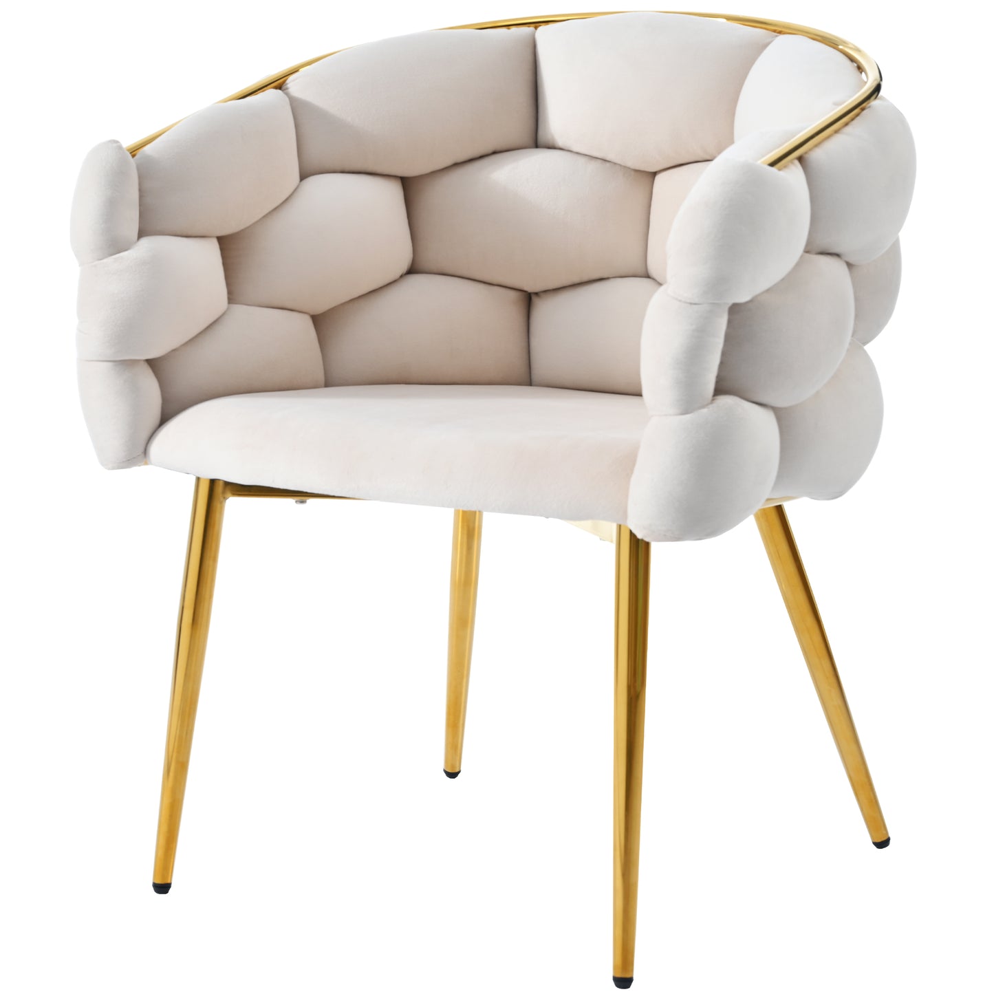 Luxury Velvet Chairs  2 Pieces , Living Room Chairs, Dining Chairs, Makeup Chairs, Modern Fashion Style Chairs, Gilded Iron Legs, Beige Chairs, Bubble Chairs, Ergonomic Chairs