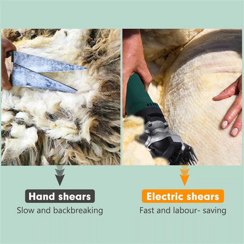 690W Electric Sheep Shears 2400R-Min 6 Speed Grooming Kit With 8 Grids Heat AU