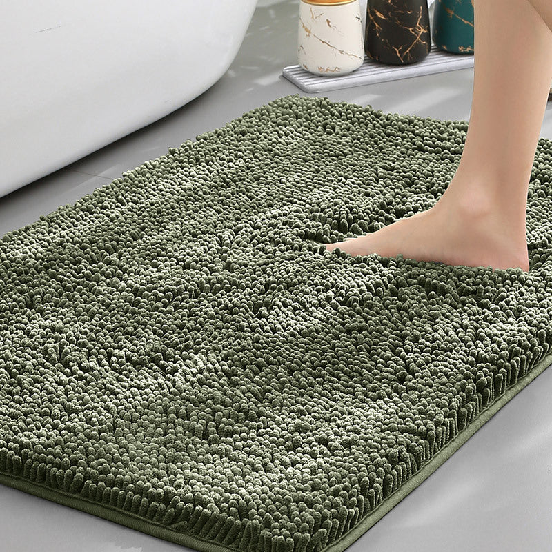 Bathroom Floor Mat, Bath Entrance Water-absorbent Carpet, Chenille Anti-slip Foot Pad