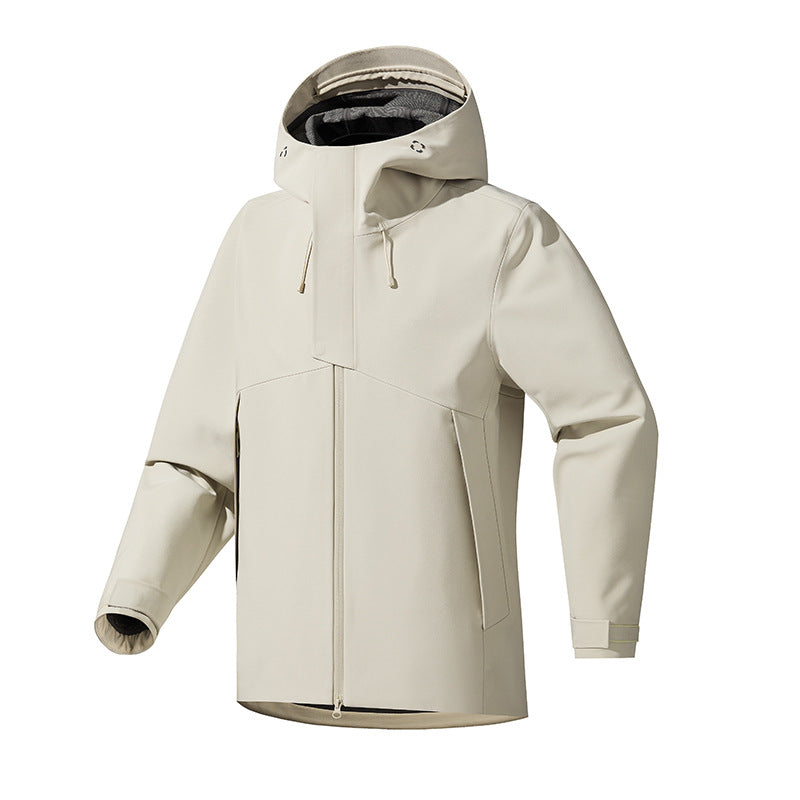 Mens Outdoor Windbreaker Casual Hooded Jacket