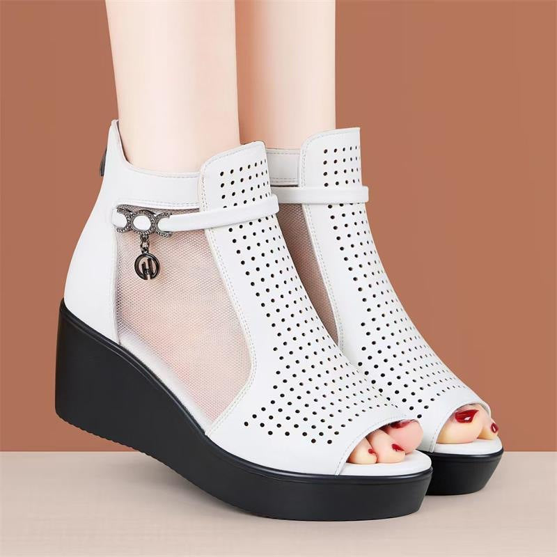Summer New Breathable Mid Heel Sandals