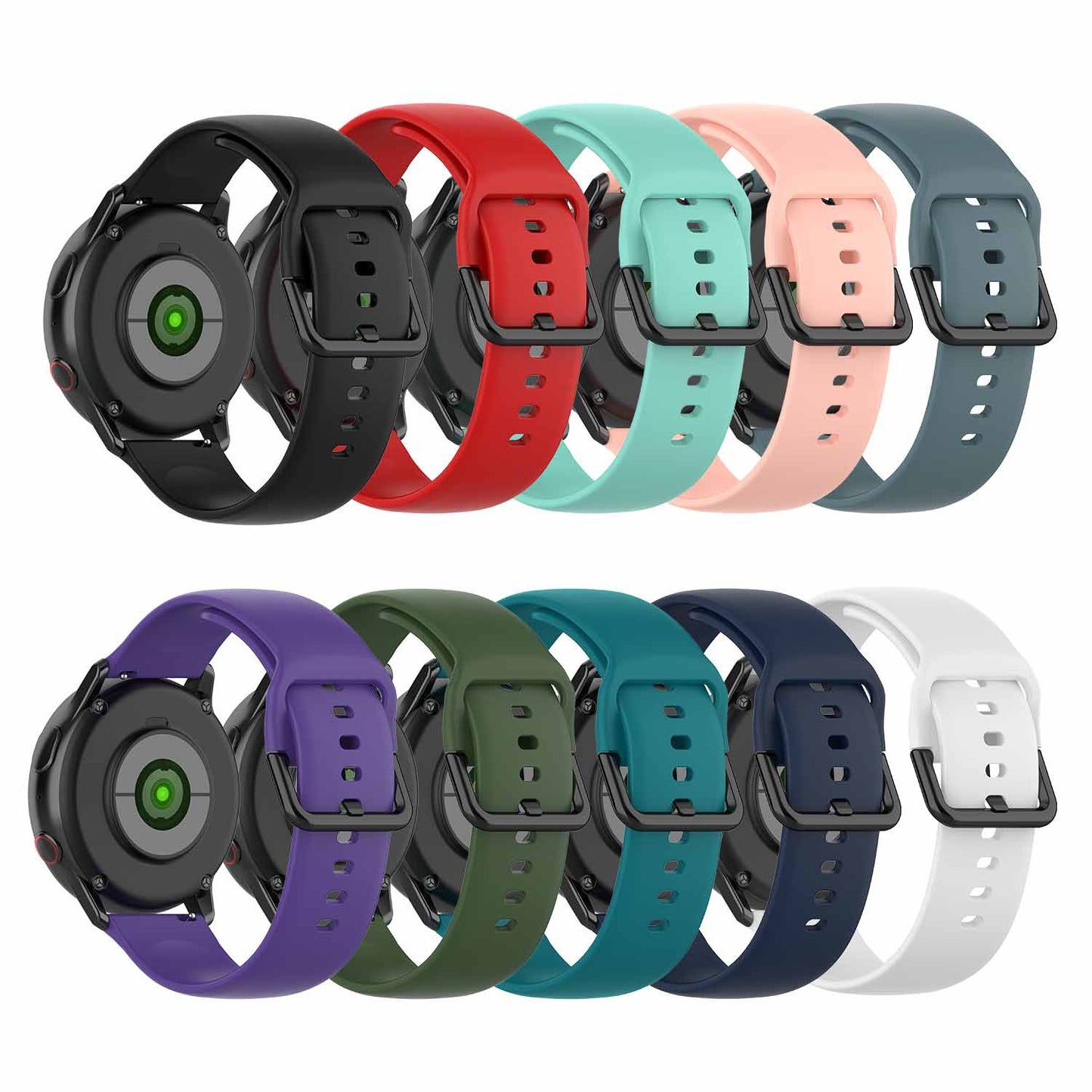Silicone Watch Strap Compatible With Galaxy Watch Active 2