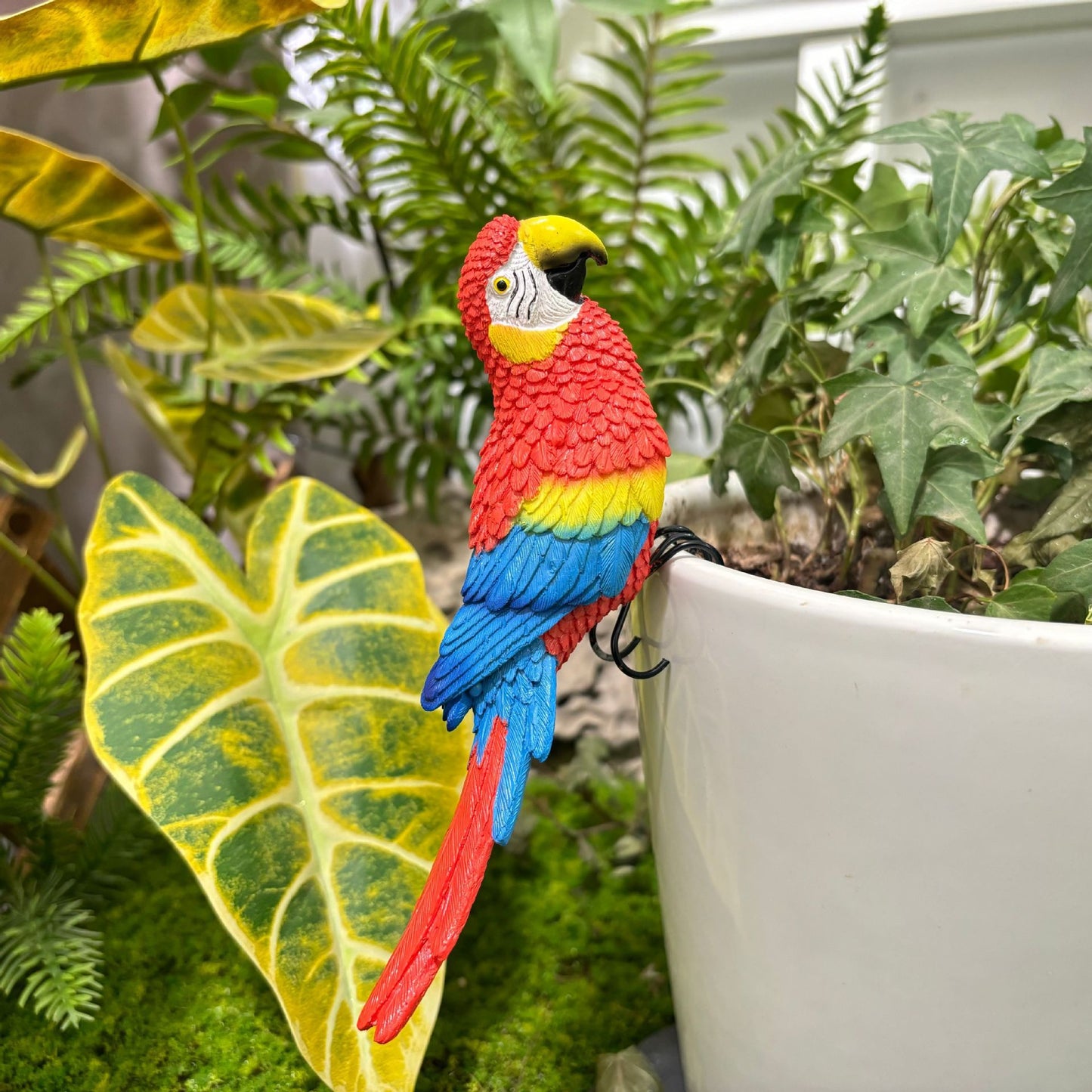 Resin Parrot Couple Bird Home Decor Ornament