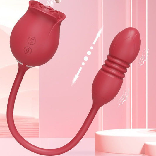 Rose Sucking Retractable Double-headed Toys