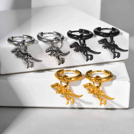 Stylish Dinosaur Skeleton Earrings As A Personalized Gift