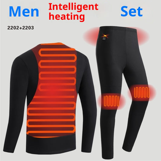 Smart Heating Constant Temperature Pure Color Warm Keeping Underwear