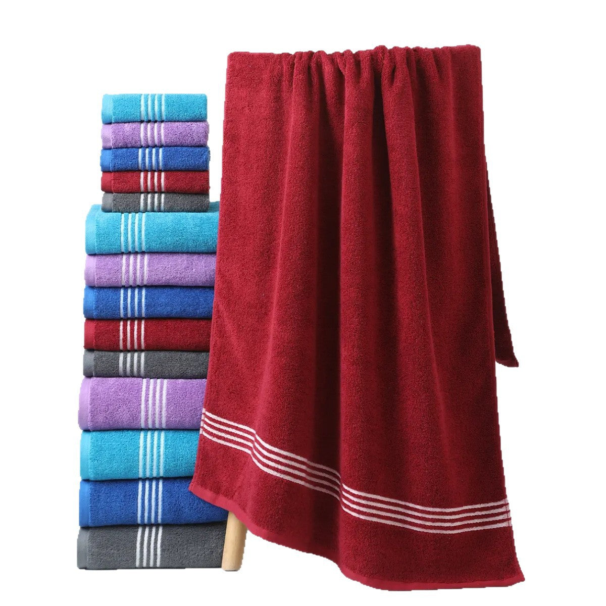 100 Cotton Large Quick Absorbent And Fast Drying Face Towel Set With Bath Towel