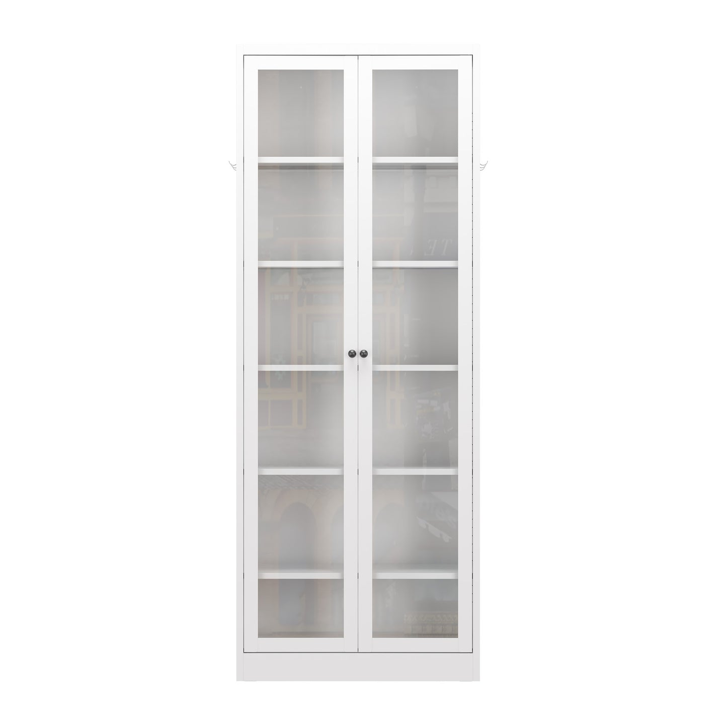 Metal Kitchen Pantry Cabinet - 72  Tall Storage With 5 Adjustable Shelves, White Freestanding Cabinet For Kitchen Pantry Bathroom