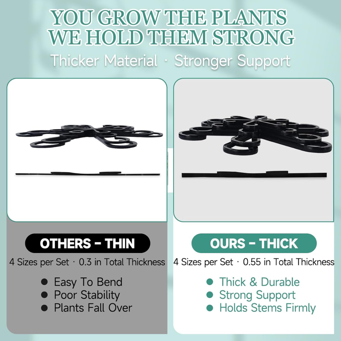 8pcs Plant Stem Support Plant Support For Indoor Plants Plastic Reusable Plant Stabilizer Indoor Plants Accessories