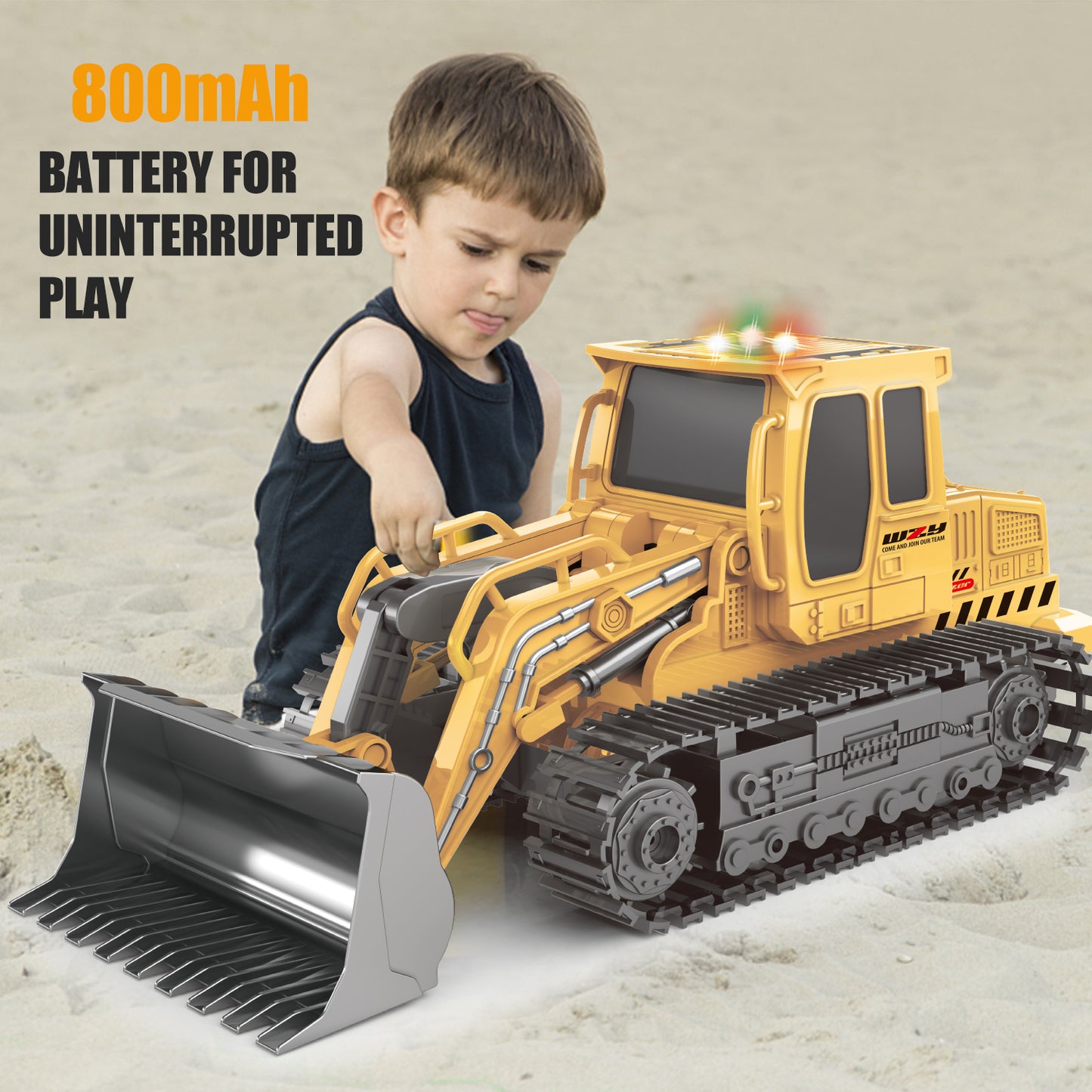 Remote-controlled Engineering Vehicle Toy Bulldozer Excavator Kids Gifts