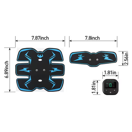 Rechargeable EMS Abdominal Muscle Toning Belt With ABS Stimulator For Fitness Storage & Home Organization