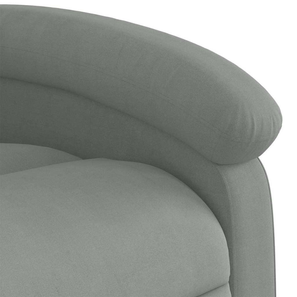 Massage Recliner, light grey velvet   Massage Recliner, dark grey velvet