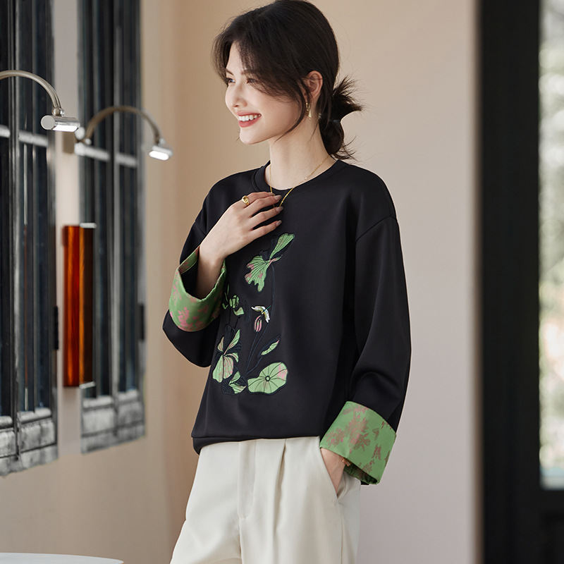 New Chinese-style Cultural Womens Sweatshirt Spring And Autumn Edition