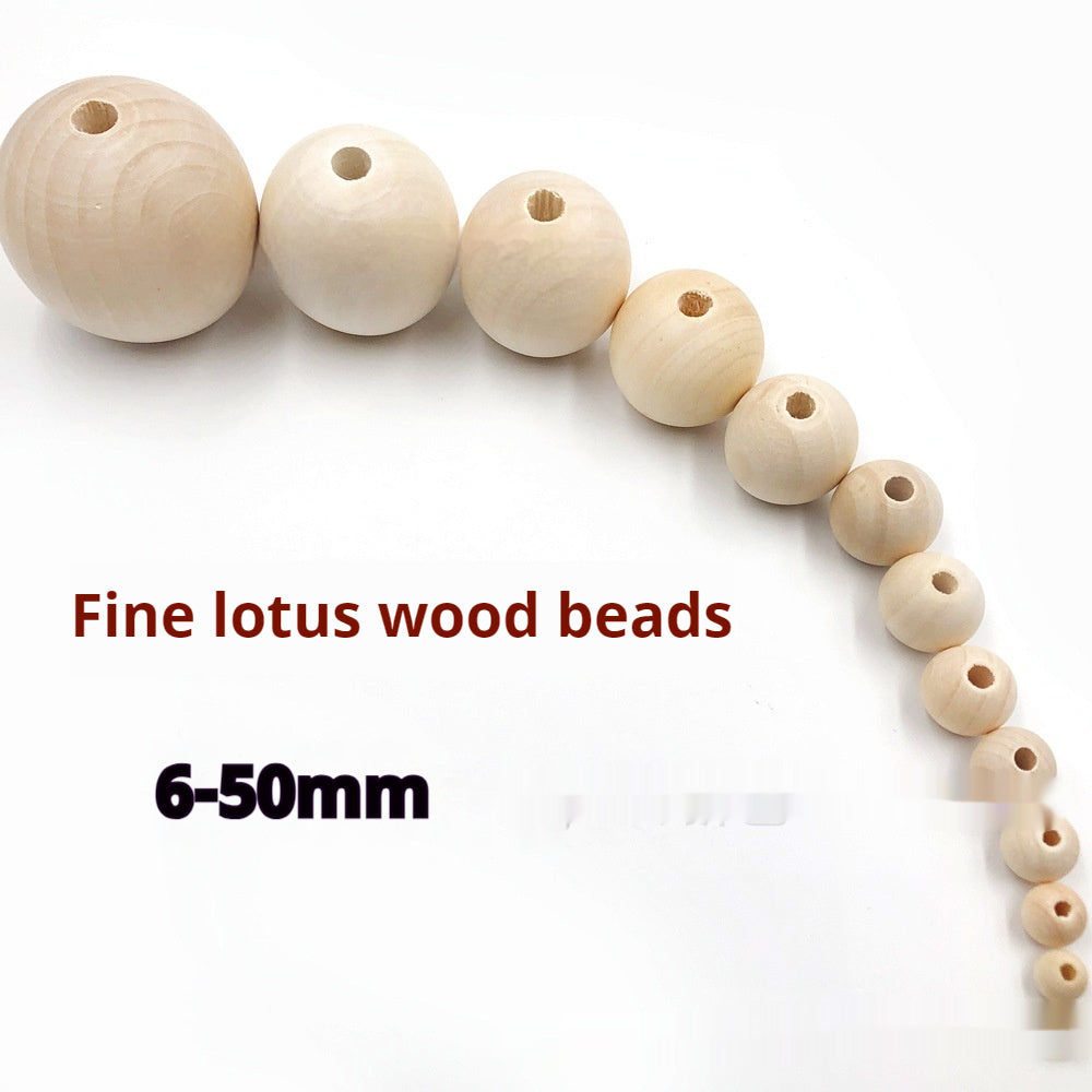 Wooden Bead Handmade Wood Color Theaceae Round Beads Ornament Accessories