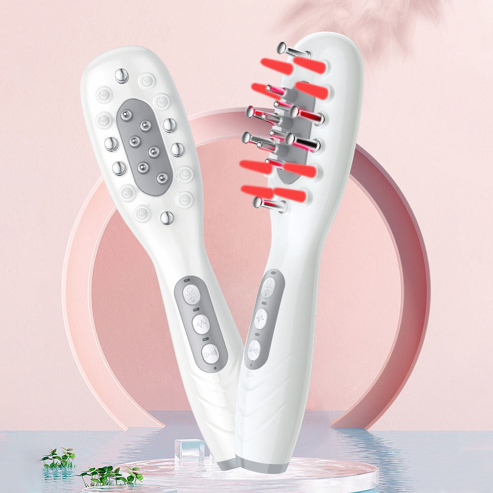 High Frequency Import Color Light Hair Care Micro Current Massage Comb